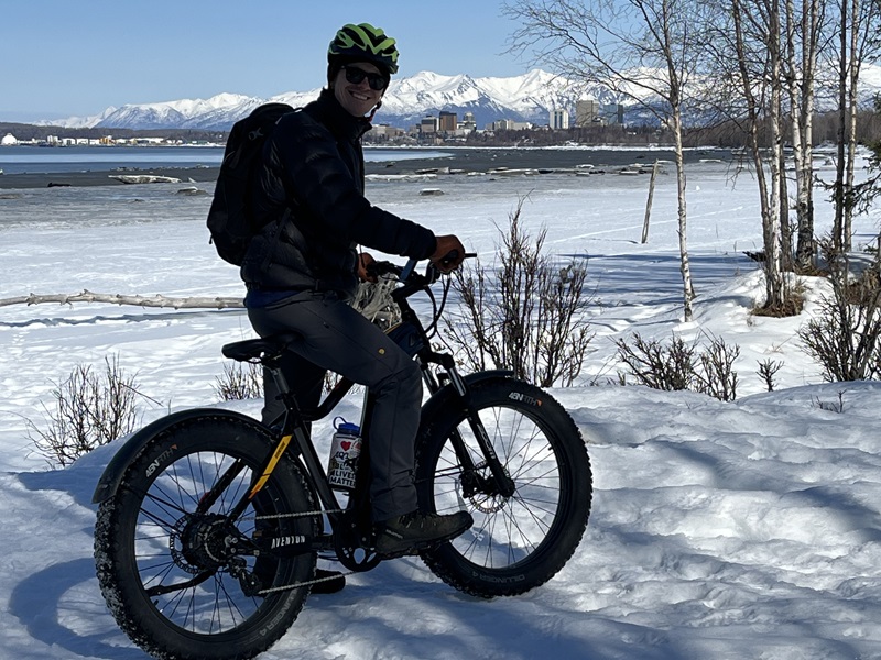 Biking near water